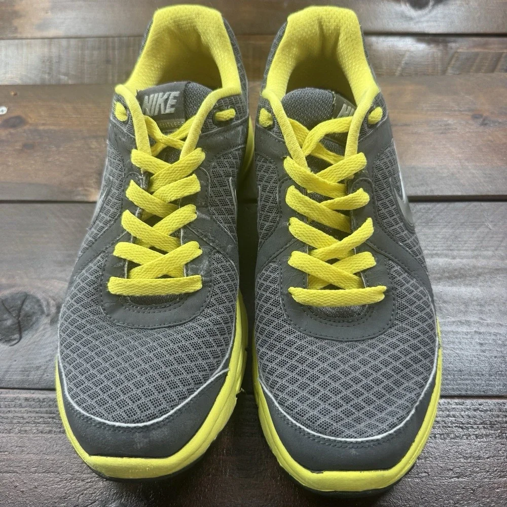 Nike Women's Air Relentless 443861-010 Gray Yellow Running Shoes Sneakers Size 9